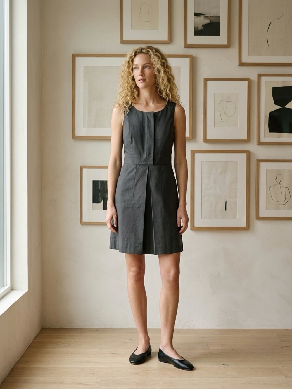 J. Crew Charcoal A-Line Dress